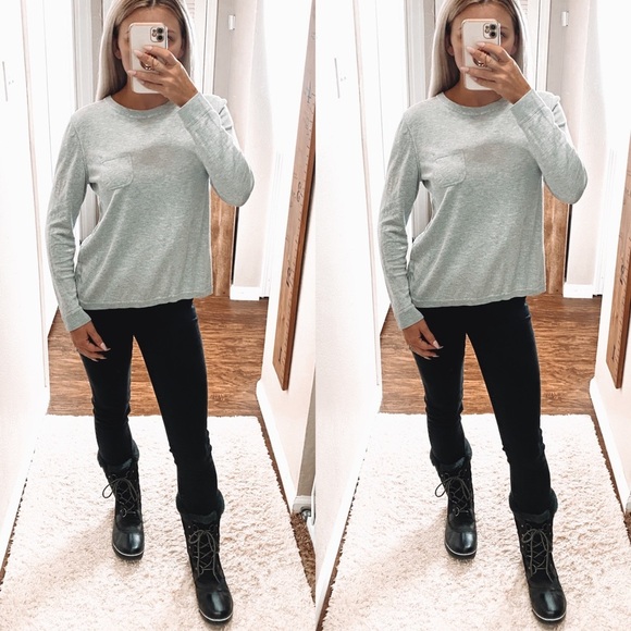 Talbots Sweaters - Classic Casual grey Talbots pullover size petite Large